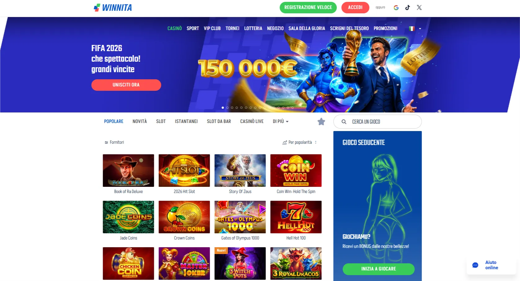Differenze tra Winnita app e versione web